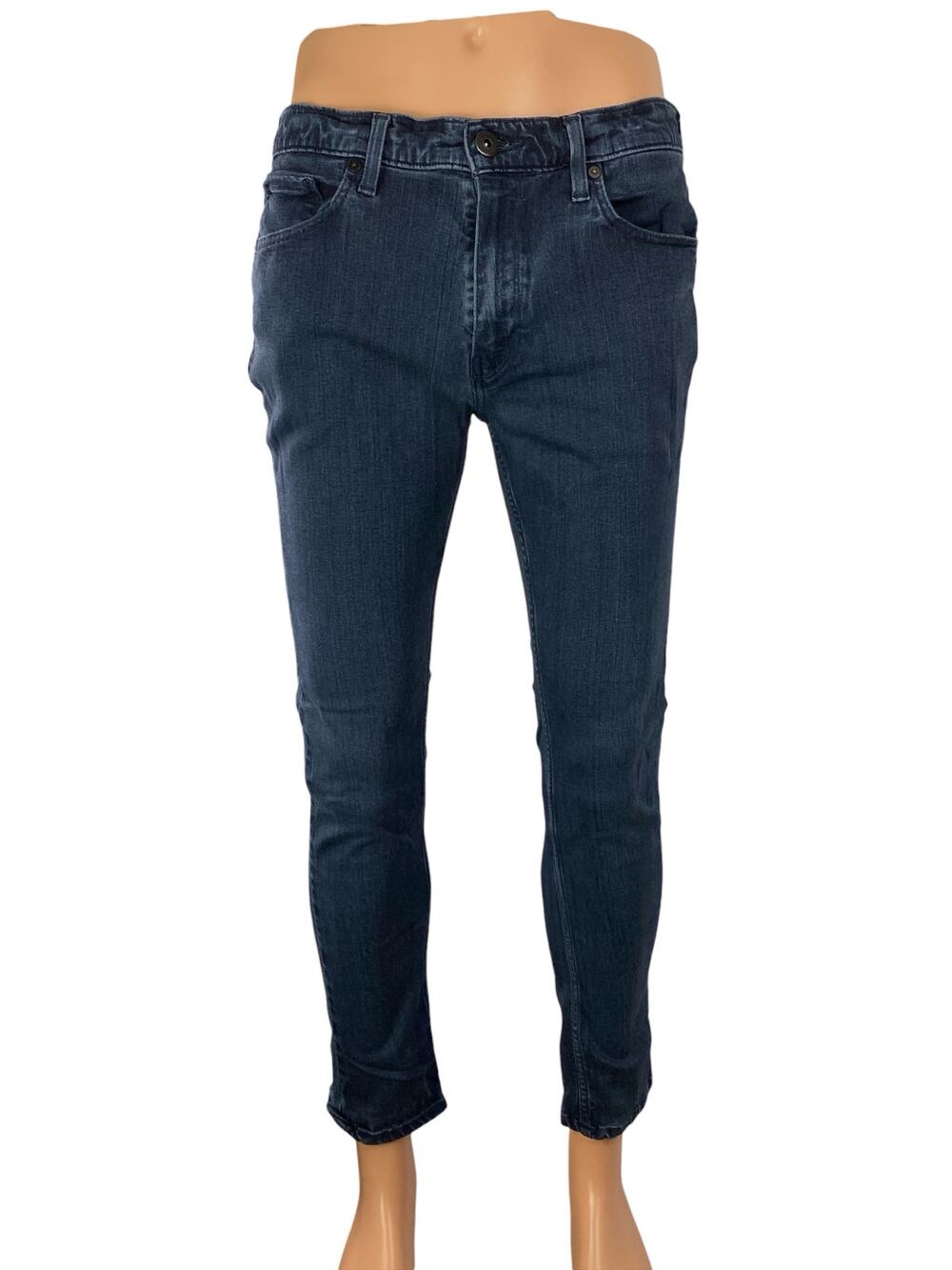 Paige Federal Men's Blue Dark Wash High Rise Skinny Denim Jeans Pants Size 33